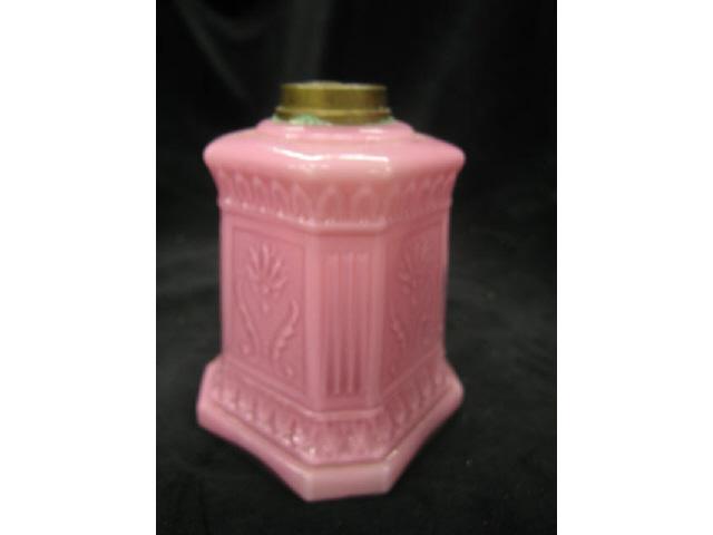 Appraisal: Victorian Miniature Oil Lamp Base pink cased column form tall