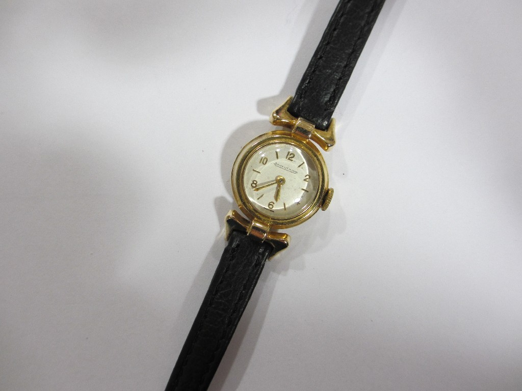 Appraisal: Ladies ct gold cased Jaeger Le Coultre wrist watch with