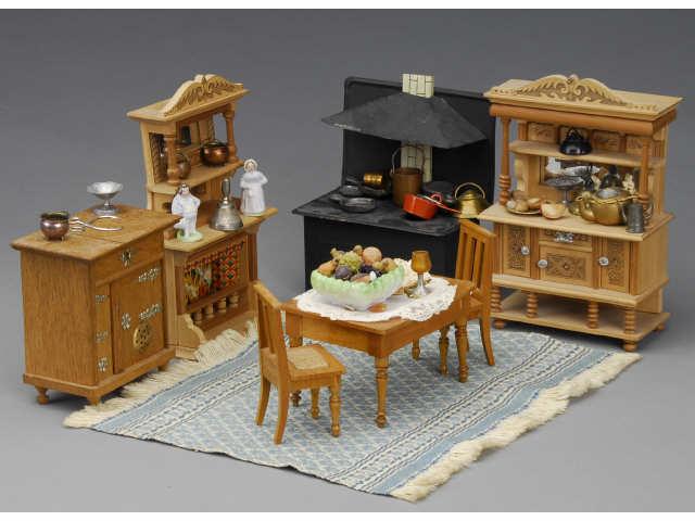 Appraisal: German Kitchen Furniture MN An assortment of German wooden furniture