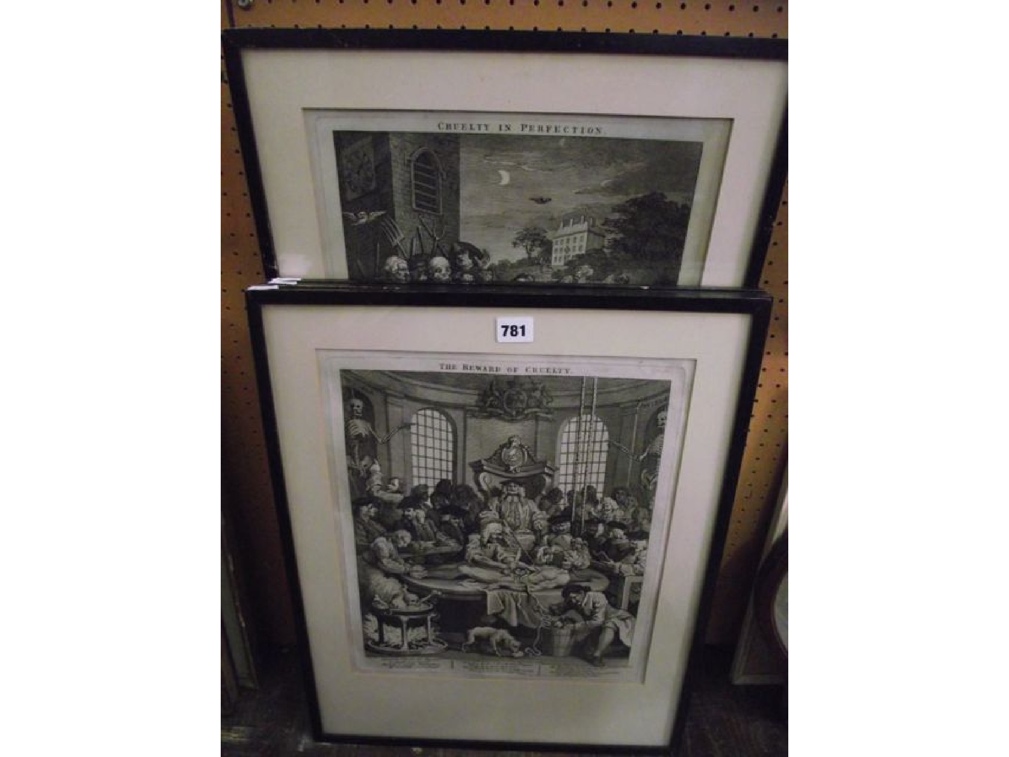 Appraisal: A set of four black and white engravings after William