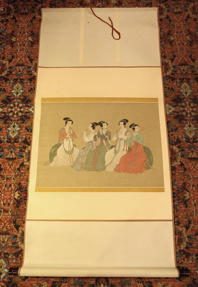 Appraisal: Chinese painting possibly Republican period painting of a group of