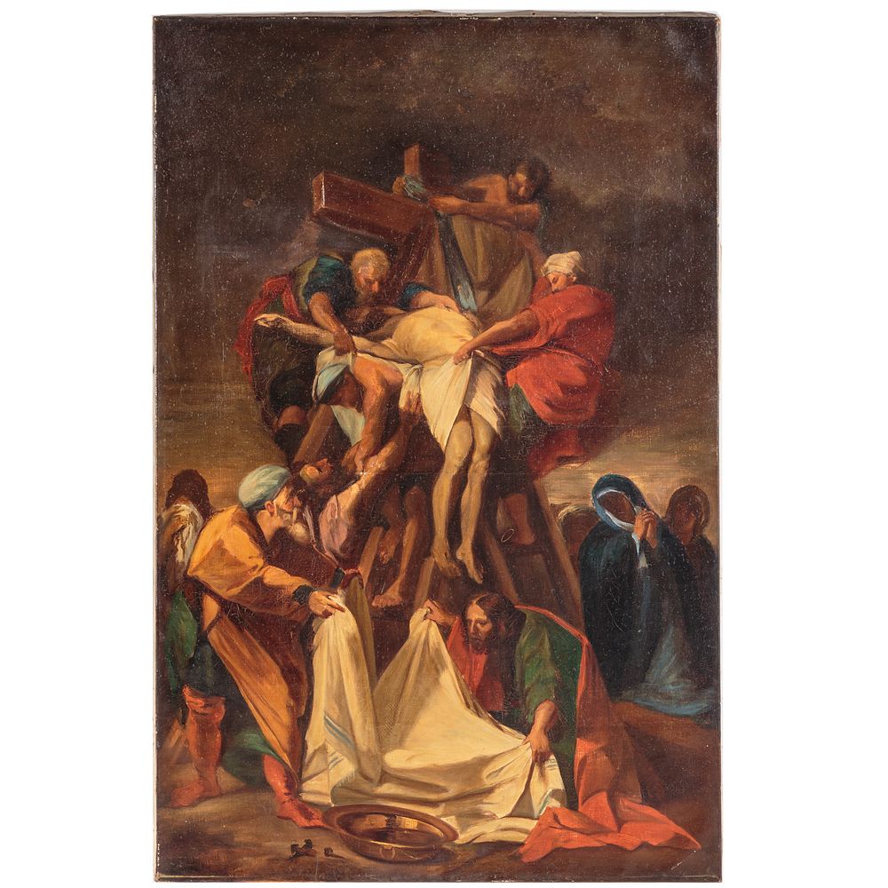 Appraisal: After Jean-Baptiste Jouvenet The Descent oil The Descent from the