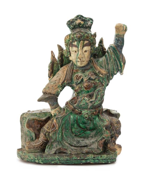 Appraisal: Sale Lot A Large Chinese Sancai Glazed Pottery Figure of