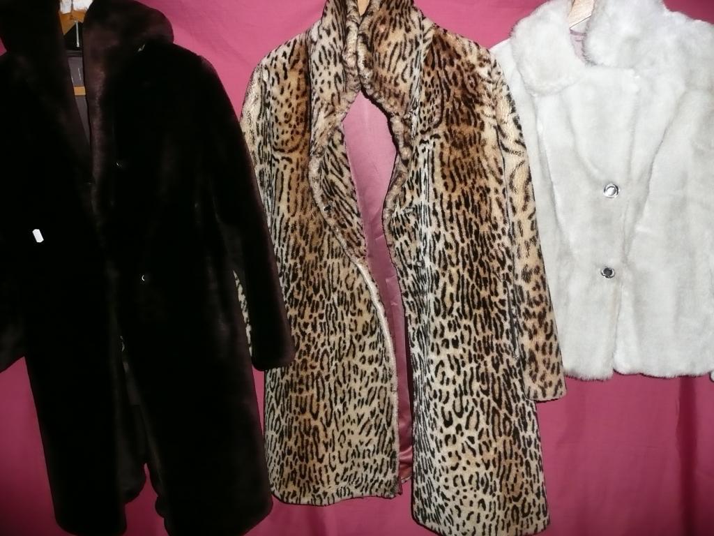 Appraisal: Three fun furs One animal print one dark brown one