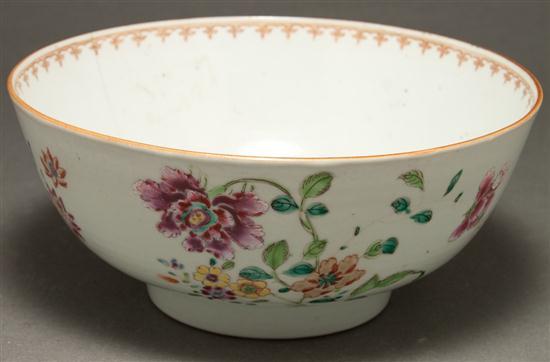 Appraisal: Chinese Export Famille Rose porcelain footed bowl circa enamel floral