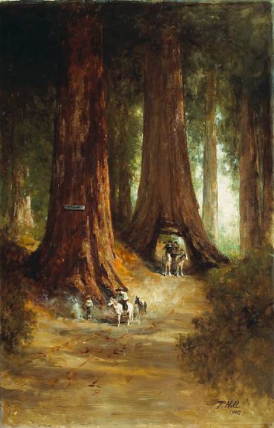 Appraisal: Thomas Hill American - Big trees signed and dated 'T