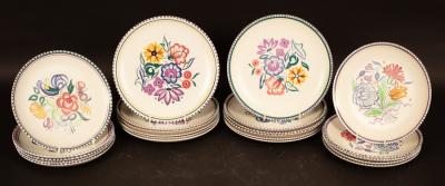 Appraisal: Poole Pottery twelve floral decorated dinner plates cm diameter and