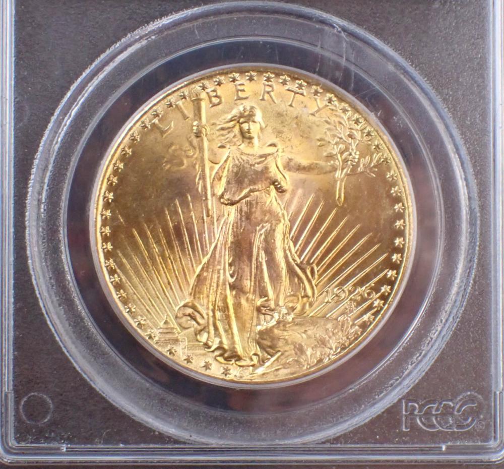 Appraisal: U S TWENTY DOLLAR GOLD COIN St Gaudens variety type