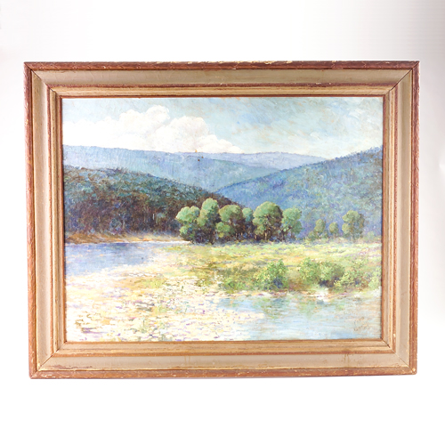 Appraisal: Frederick Cumming Cuming American - landscape with stream oil on