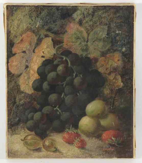 Appraisal: Oliver Clare - Grapes and Other Fruit on a Mossy