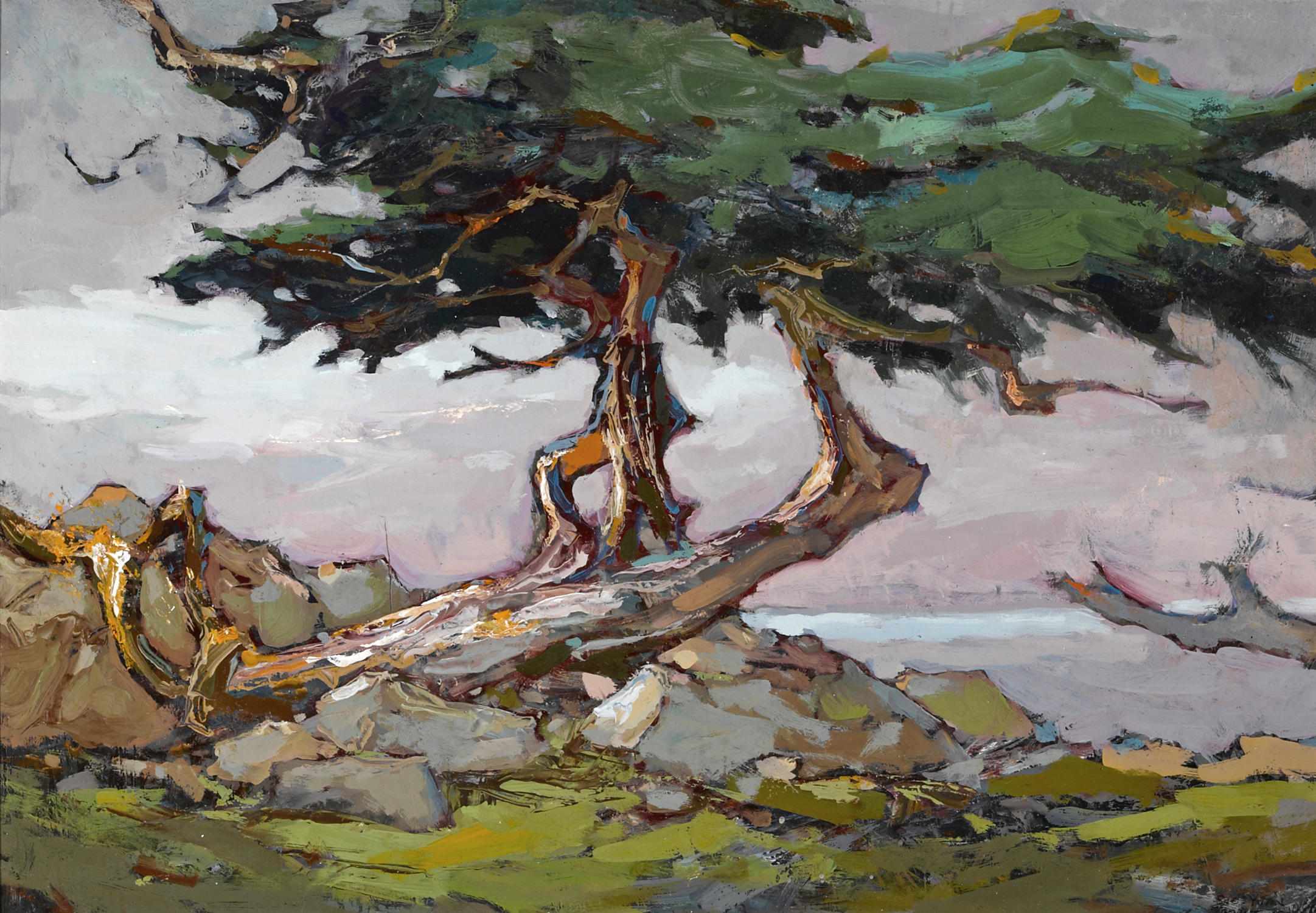 Appraisal: Si Chen Yuan - Coastal Cypress signed 'S C Yuan'