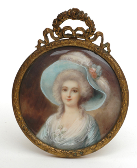 Appraisal: A MINIATURE ON IVORY Signed H Laurent late th early