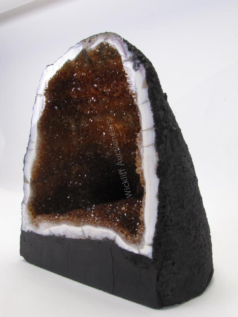 Appraisal: Citrine Cathedral Geode beautiful Brazilian amber citrine crystals located inside