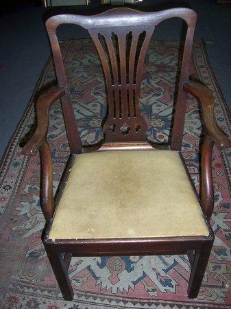 Appraisal: A George III open armchair with pierced splat and trap