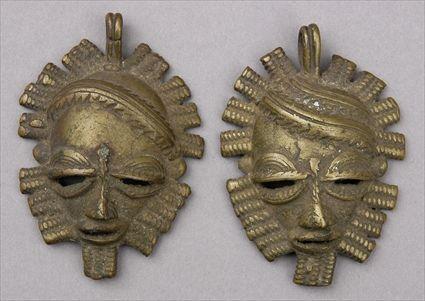 Appraisal: Two African Metal Masks