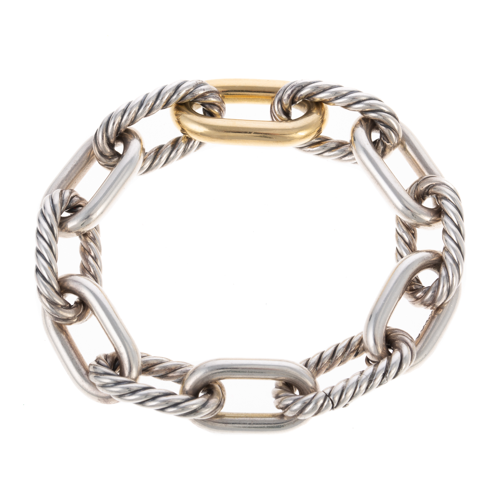 Appraisal: A DAVID YURMAN MADISON CHAIN BRACELET IN K SS Sterling