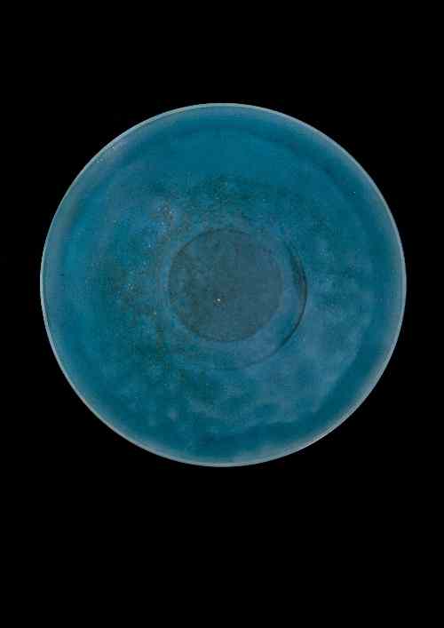 Appraisal: A Chinese turquoise glazed porcelain bowl ins mm diameter x