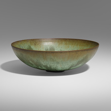 Appraisal: Gertrud and Otto Natzler BOWL USA earthenware with Patina Mat