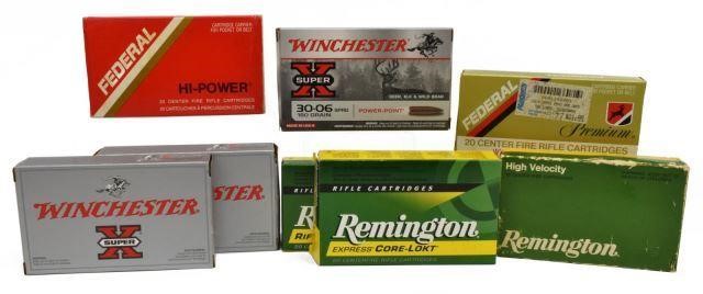 Appraisal: rounds Rifle ammunition by Winchester Federal and Remington boxes of