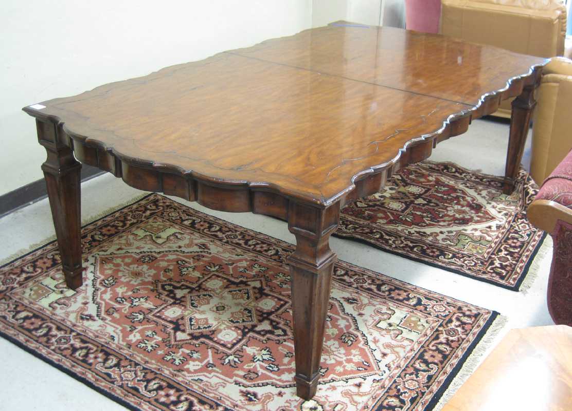 Appraisal: FRENCH STYLE EXTENSION DINING TABLE WITH LEAF Theodore Alexander Furniture