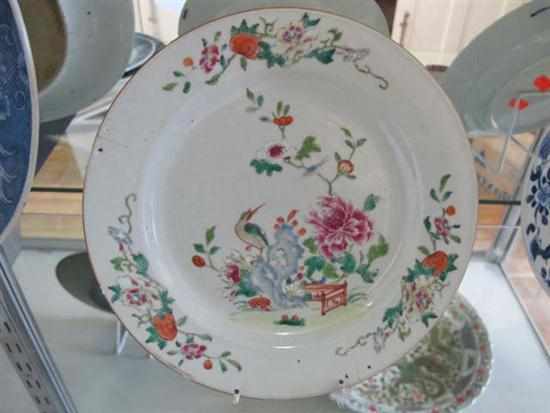 Appraisal: TH CENTURY CHINESE FAMILLE ROSE PLATE STAPLED