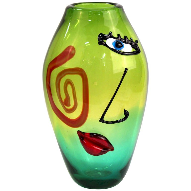 Appraisal: Murano Glass Vase Attributed to Giuliano Tosi Murano Italian post-modern