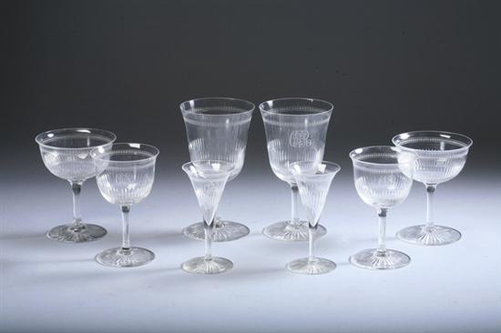 Appraisal: -PIECE CRYSTAL STEMWARE SERVICE th century Including water goblets champagne