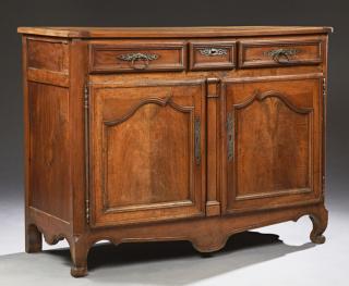 Appraisal: Louis XV Style Carved Walnut Sideboard th c t Louis