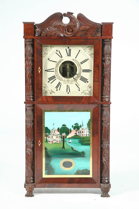 Appraisal: ELI TERRY JR DOUBLE DECKER SHELF CLOCK Eight day time