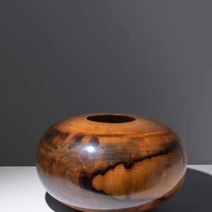 Appraisal: Ed Moulthrop - Monumental Vessel figured tulipwood signed 'ED MOULTHROP