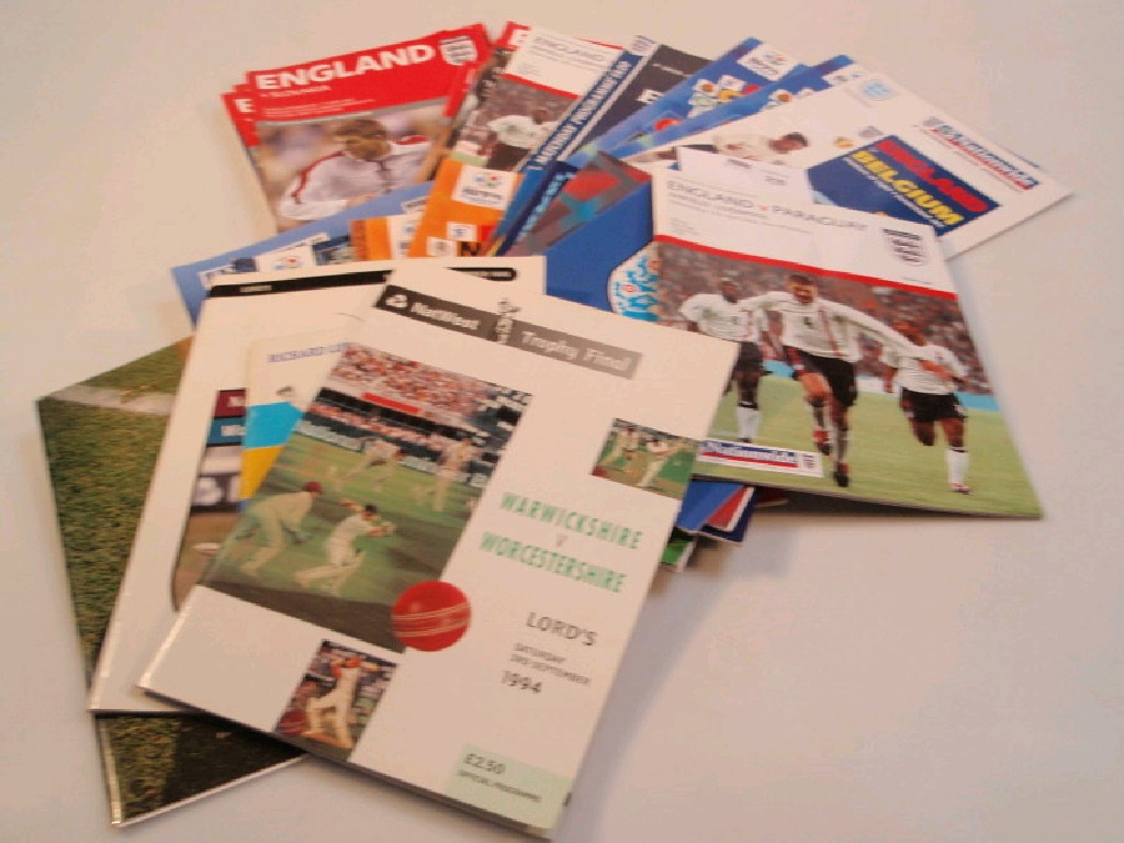 Appraisal: Assorted England and other football programmes principally post millennium