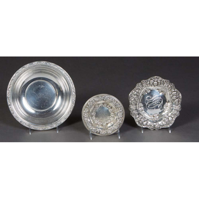 Appraisal: Group of Four Sterling Bowls th c consisting of a