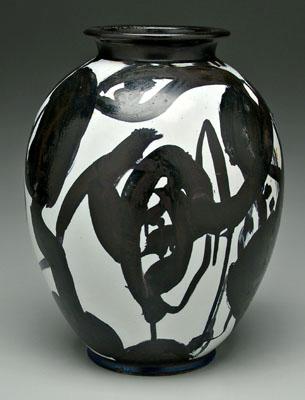 Appraisal: Mogens Andersen vase Danish - ovoid with flattened rim black