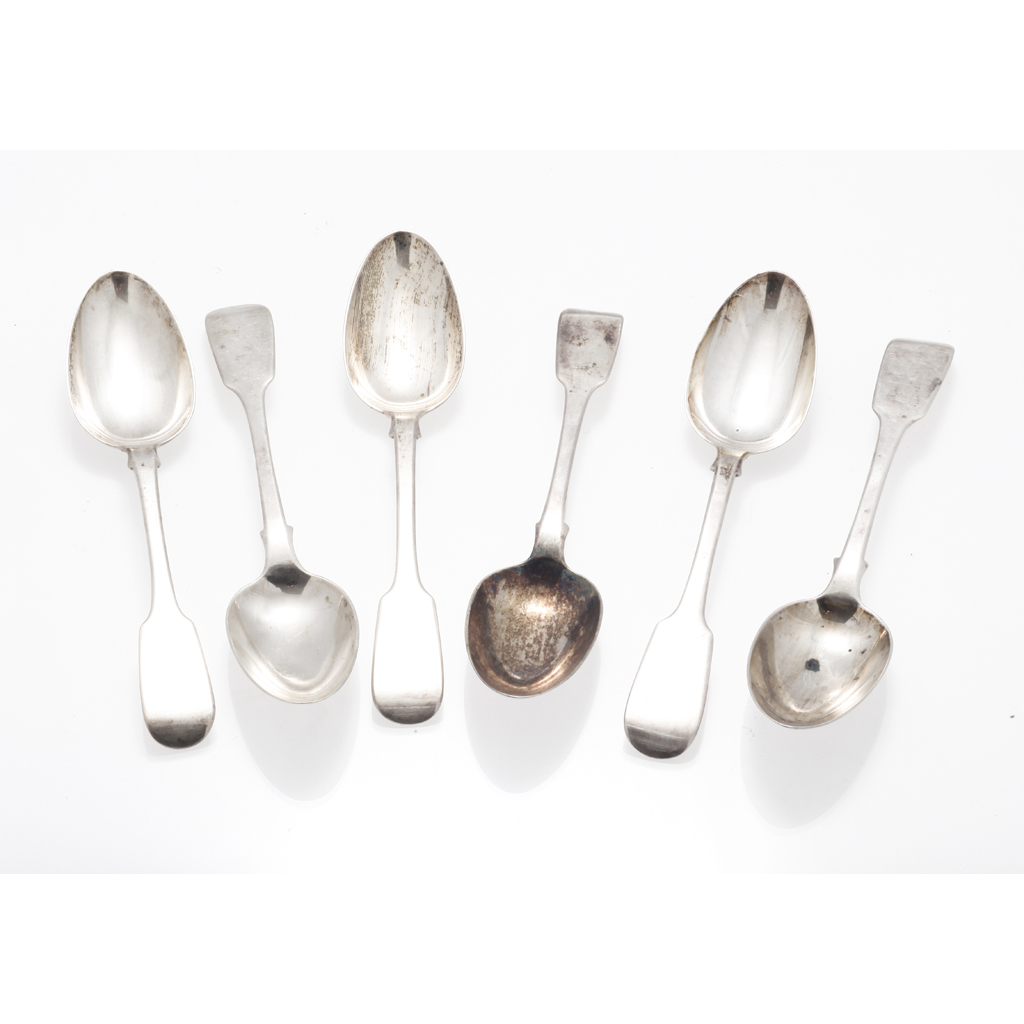 Appraisal: A set of six William IV table spoons William Eaton