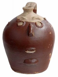 Appraisal: Rare Stoneware Face Jug possibly the Logan pottery in Ohio