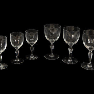 Appraisal: A Group of Baccarat Naples Cut Glass Stemware th Century