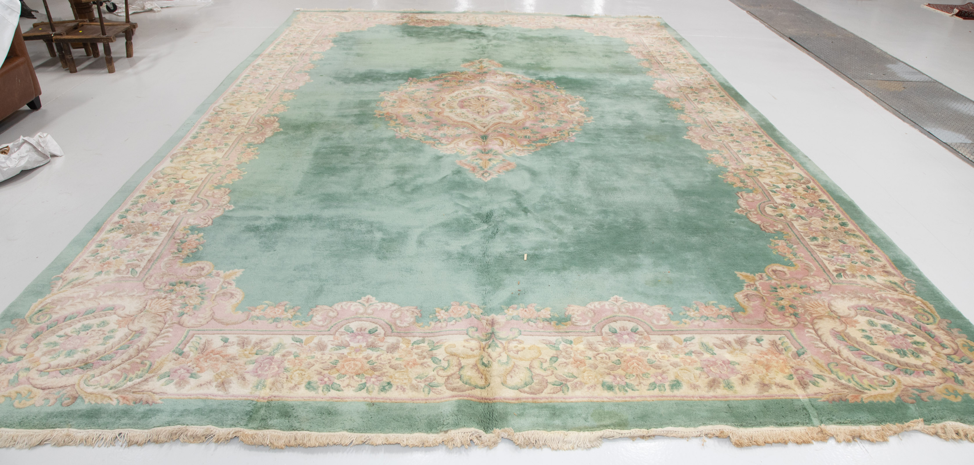 Appraisal: KERMAN MEDALLION CARPET PERSIA X Third quarter- th century hand-knotted