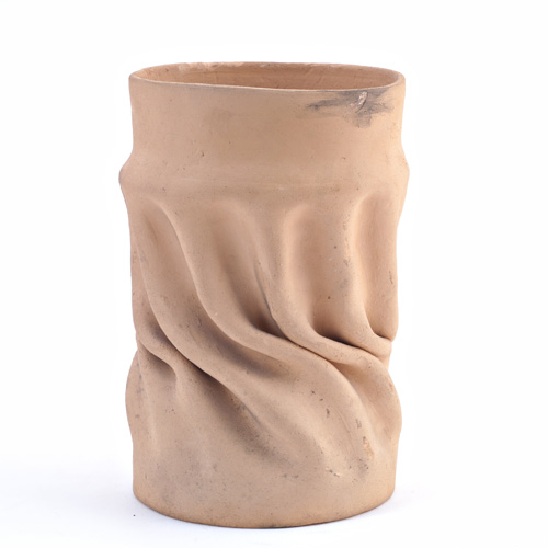 Appraisal: GEORGE OHR Tall vase of bisque clay with a long