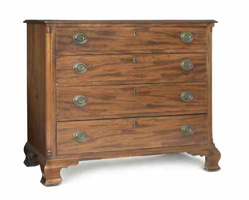 Appraisal: Cantwell's Bridge Delaware Chippendale mahogany chest of drawers inscribed Made