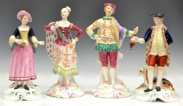 Appraisal: lot of English Spode china Chelsea figures including Young Man