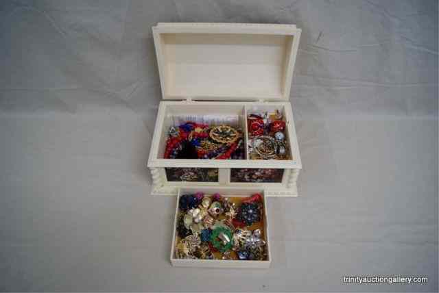 Appraisal: Vintage Jewelry Box Costume JewelryFrom an estate is a vintage