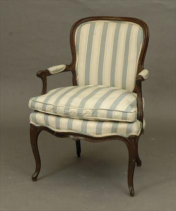 Appraisal: Louis XV-Style Fauteuil