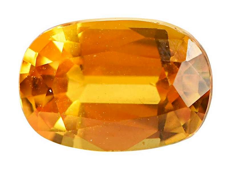 Appraisal: ct Golden Sapphire oval faceted cts grams Provenance Private Collection