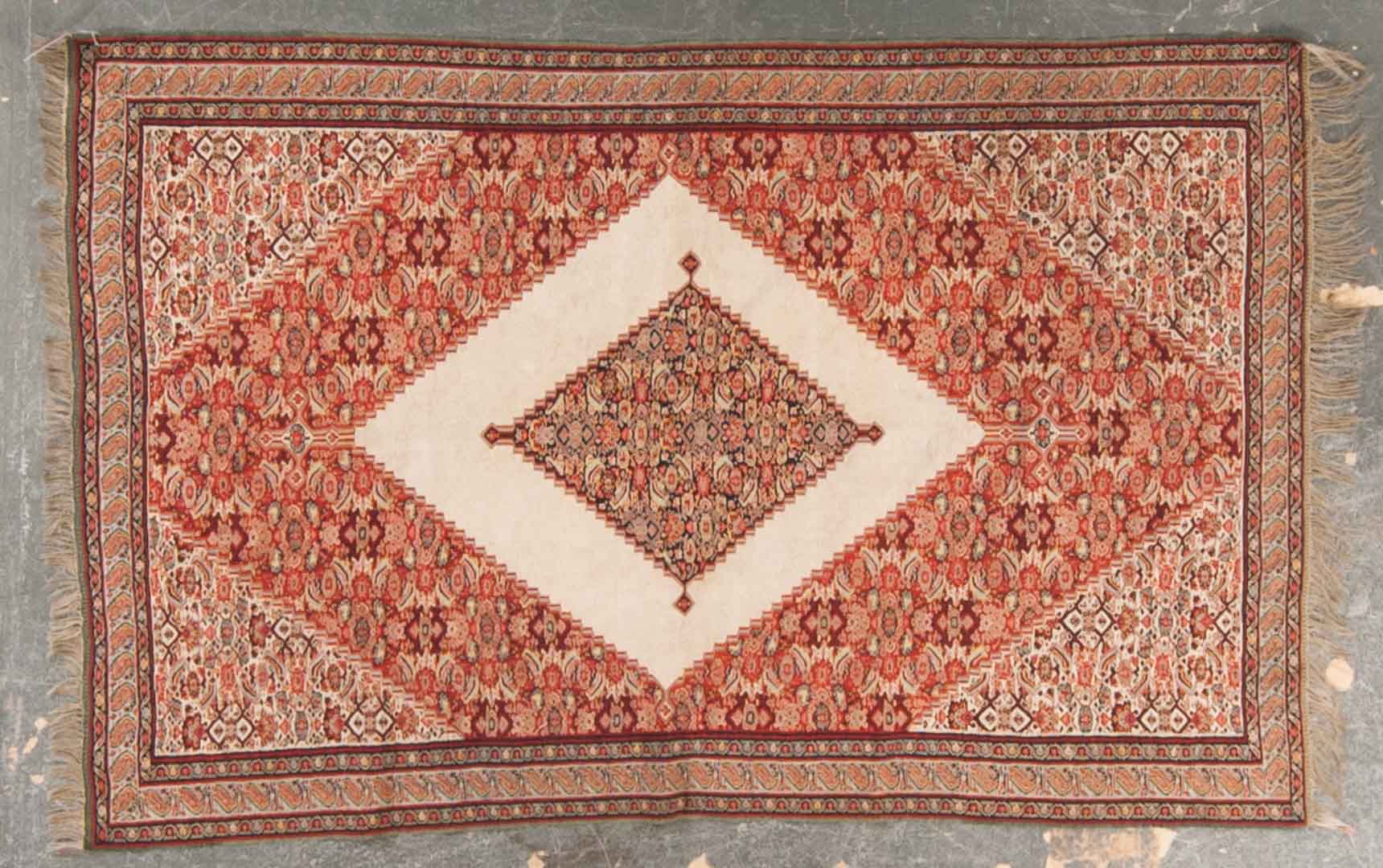 Appraisal: Unusual antique Senna Kelim rug approx x Persia circa