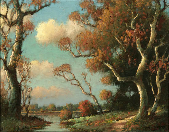 Appraisal: Benson Bond Moore American - Autumn Afternoon on the Anacostia