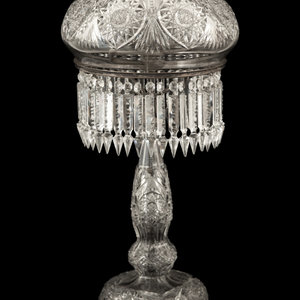 Appraisal: An American Cut Glass Table Lamp th Century Height inches