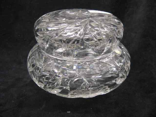 Appraisal: Irving Cut Glass Powder Jar brilliant period signed '' diameter