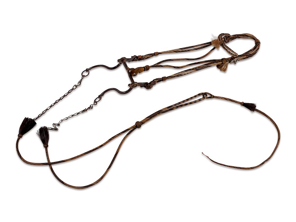 Appraisal: Prison Made Hitched Horsehair Bridle overall length inches Prison Made