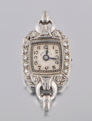 Appraisal: A Mid-Century Gold and Diamond Watch by Webb Ball k