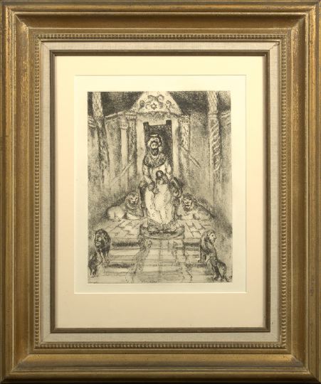 Appraisal: Marc Chagall Russian French - Solomon on His Throne etching